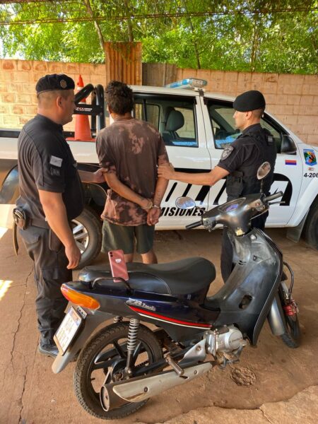 Rápida respuesta policial permitió interceptar a un ladrón de motos imagen-1