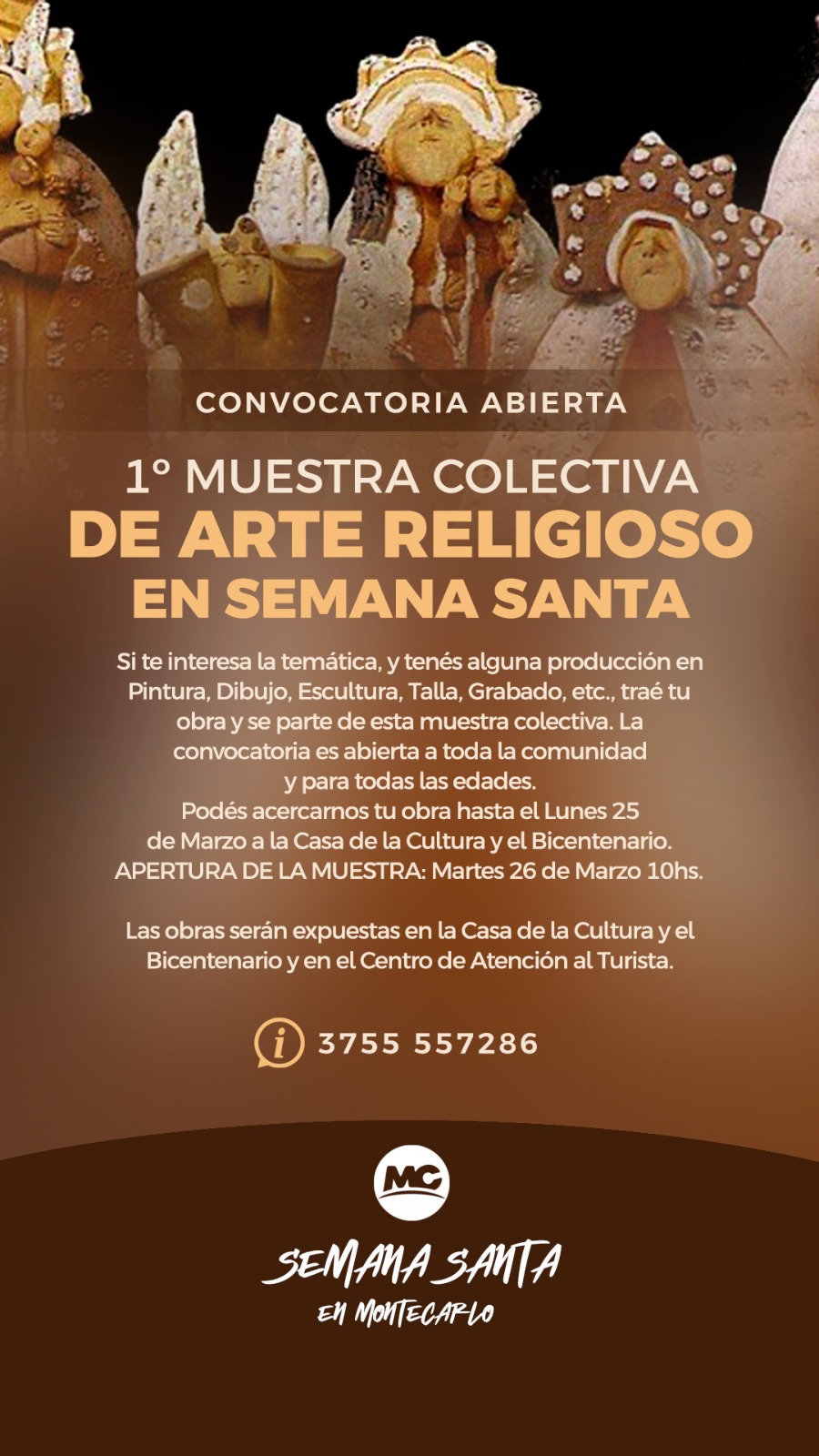 Montecarlo realiza una Convocatoria Abierta a la "1ra Muestra Colectiva de Arte Religioso en Semana Santa” imagen-6