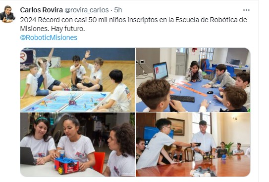 Récord de 50 mil estudiantes inscriptos en la Escuela de Robótica: “Hay futuro”, celebró Rovira imagen-2