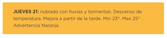 Tiempo: anticipan llegada de un frente frio y lluvias para este jueves imagen-2