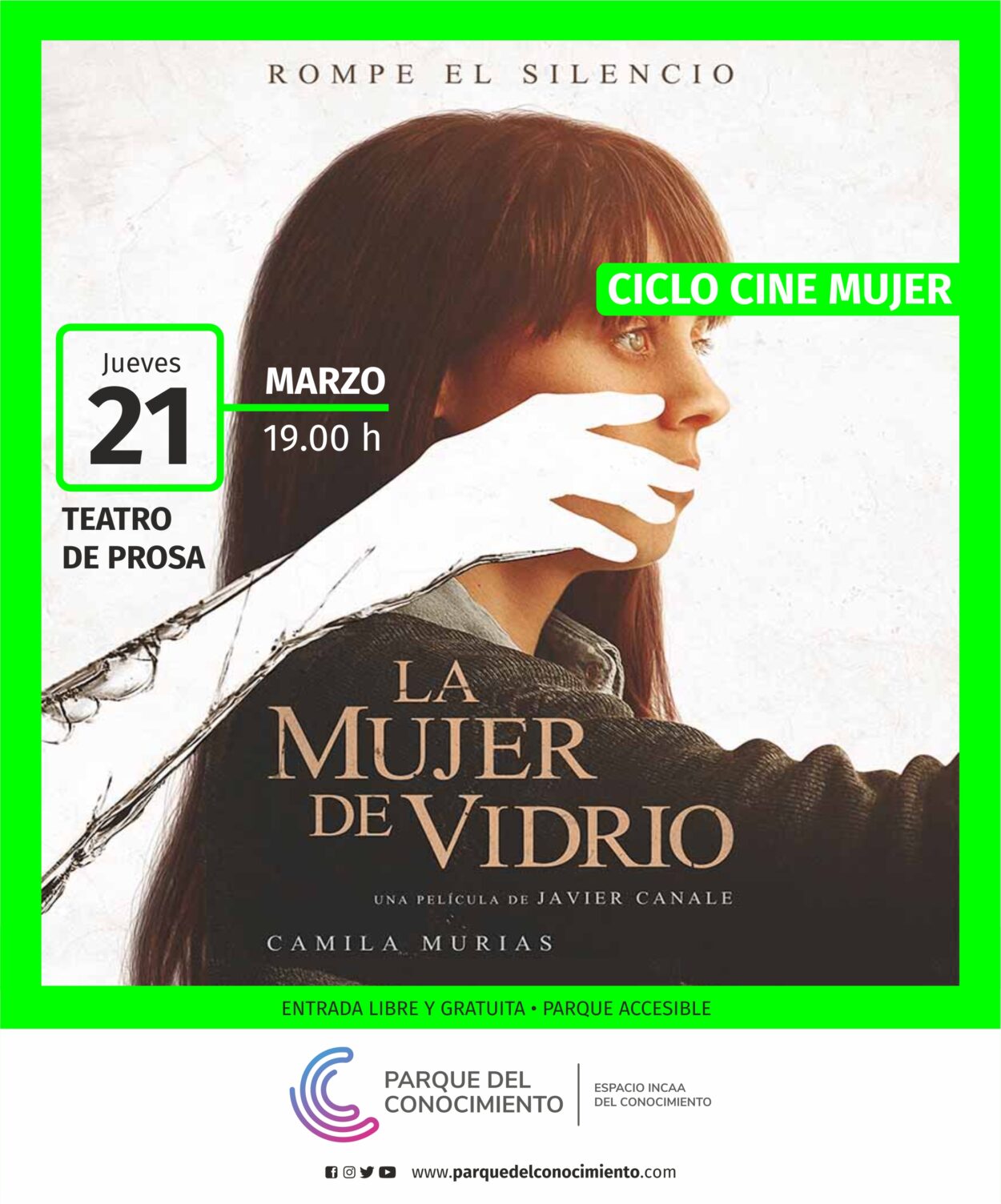 Por el mes de la Mujer proyectarán el film "La Mujer de Vidrio" en el Teatro de Prosa imagen-2