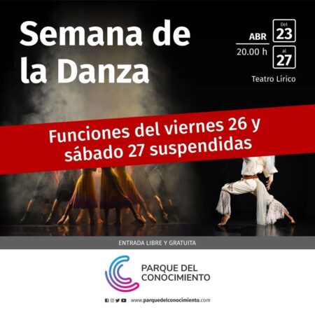 El Parque del Conocimiento suspendió las actuaciones de la Semana de la Danza imagen-5
