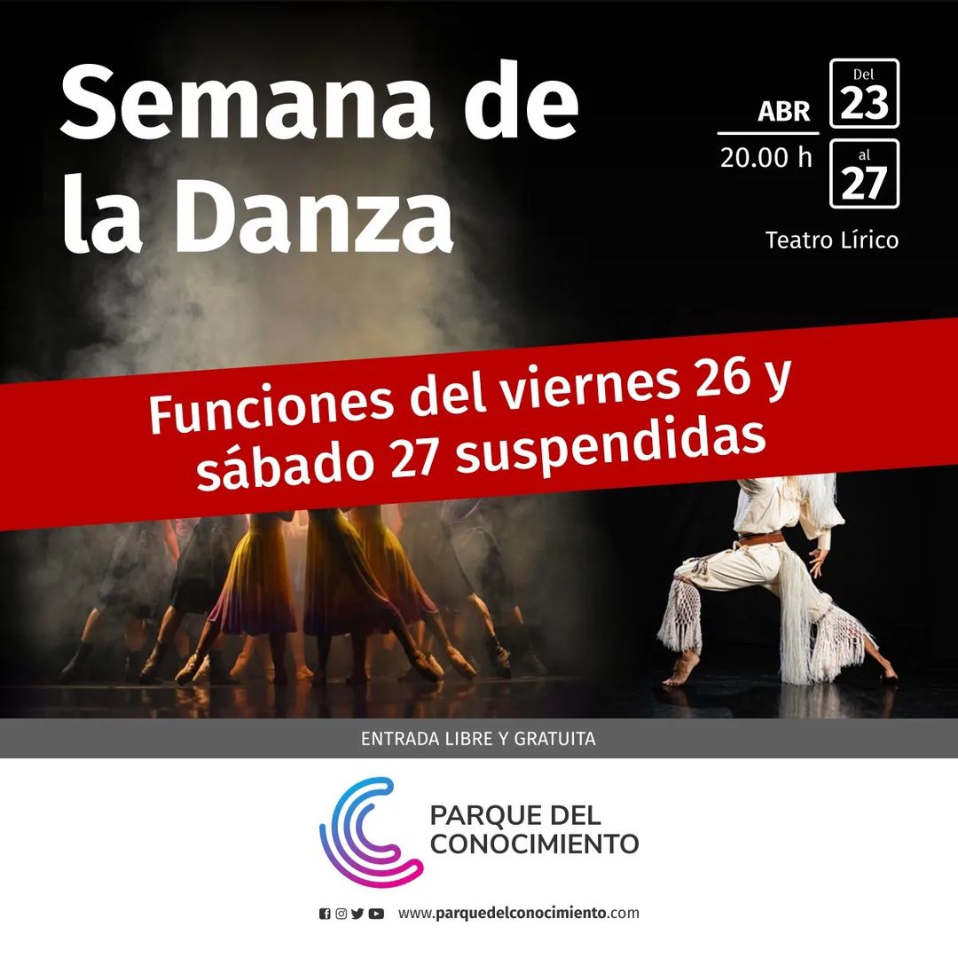 El Parque del Conocimiento suspendió las actuaciones de la Semana de la Danza imagen-10