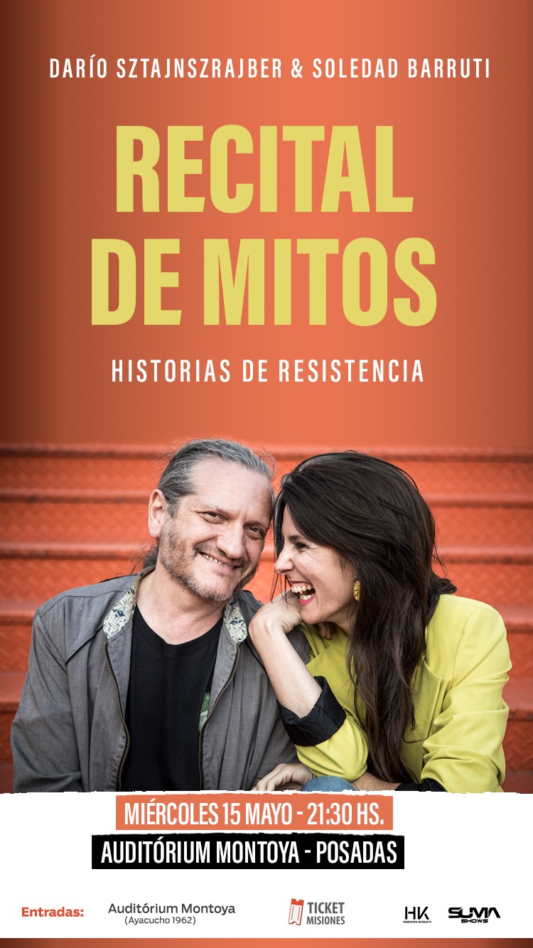 Con la obra “Recital de mitos” Darío Sztajnszrajber y Soledad Barruti se presentarán en Posadas imagen-2