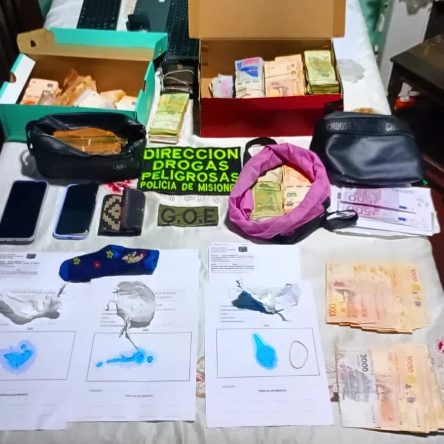 Allanamiento antinarcótico en Posadas: detuvieron a un hombre, secuestraron dosis cocaína y casi 3 millones de pesos imagen-4