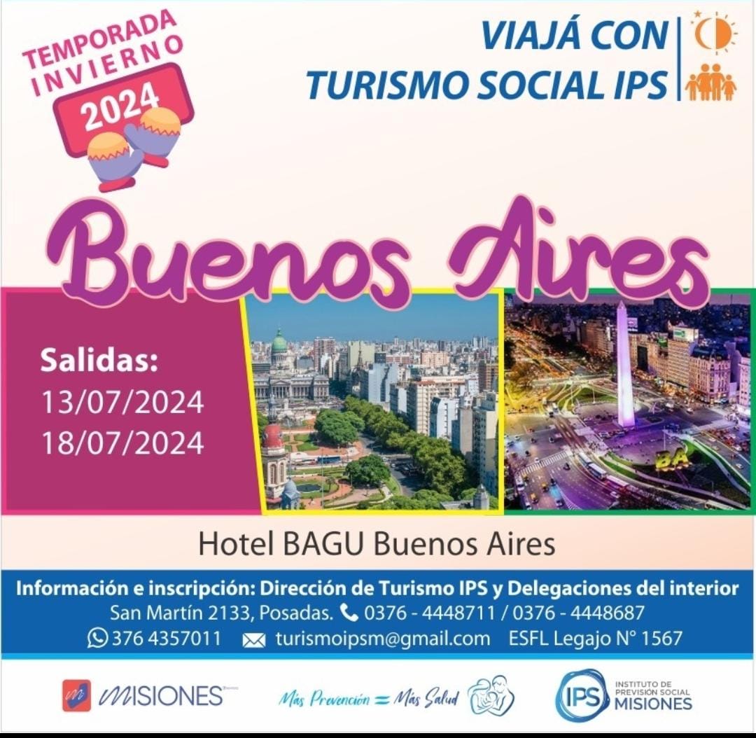 Ya se encuentran abiertas las inscripciones para viajar con el IPS a Buenos Aires durante las vacaciones de invierno imagen-4