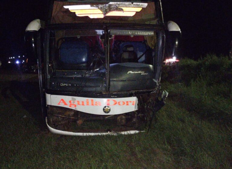 Colisión entre un ómnibus y automóvil en la ruta 14 dejó lesionados imagen-9