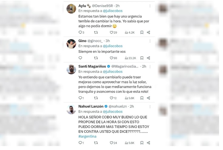 Julio Cobos quiere cambiar el huso horario del país: las redes le contestan con burlas e ironías imagen-6