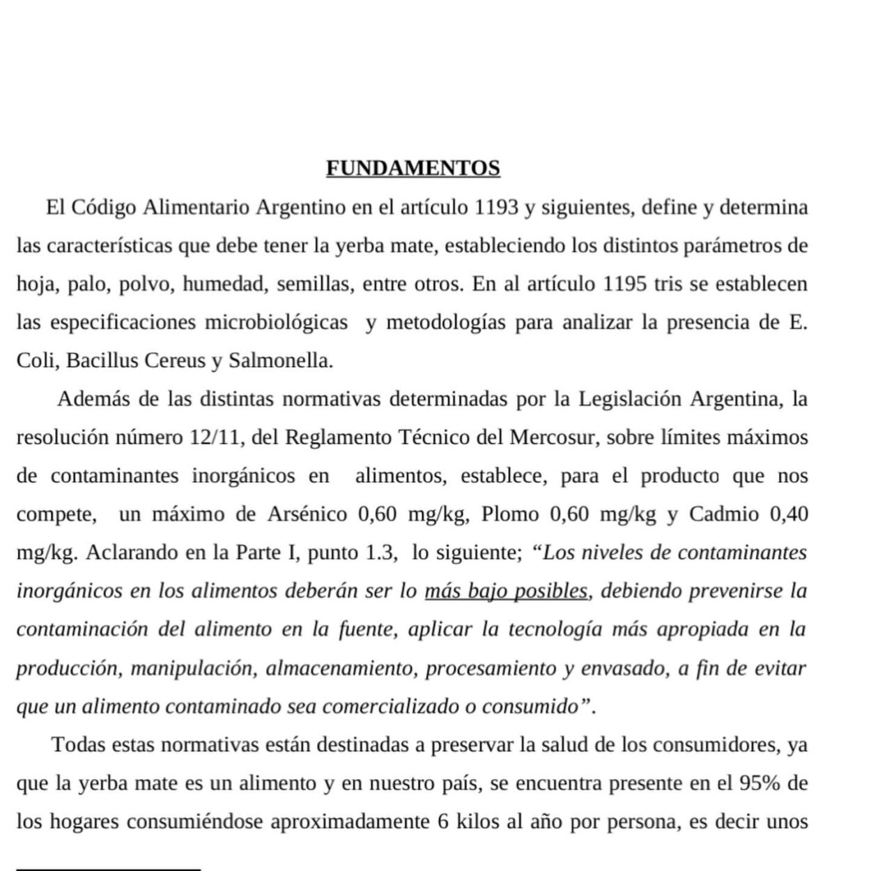Legislatura: piden que se prohíba el ingreso de Yerba Mate importada que no cumpla con el Código Alimentario Argentino imagen-4