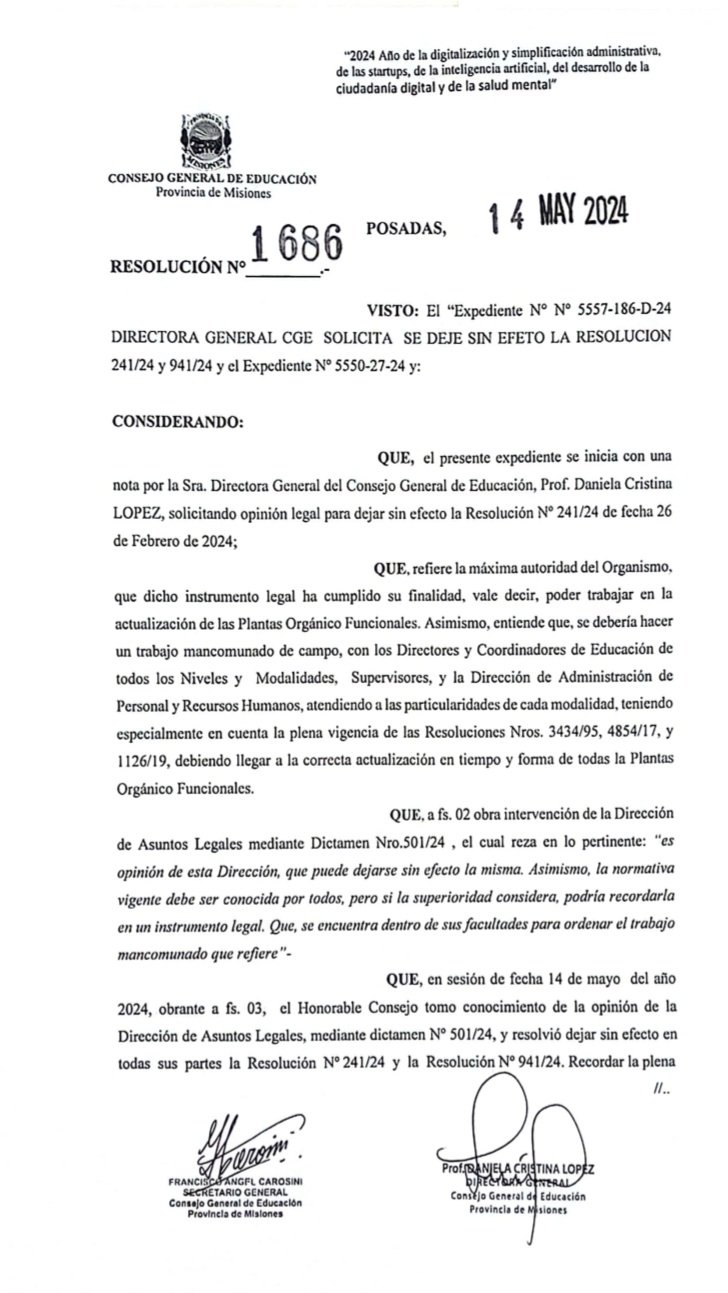 Suplencias: el Consejo de Educación derogó la Resolución 241/24 imagen-4