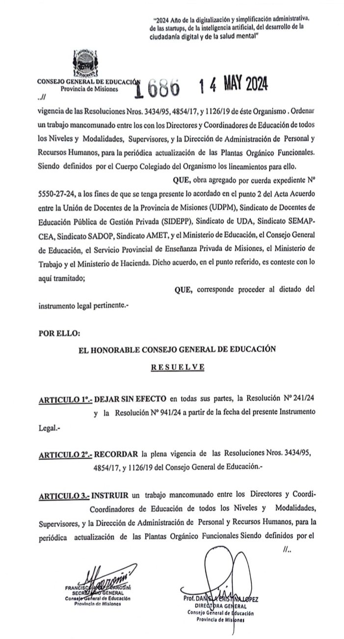 Suplencias: el Consejo de Educación derogó la Resolución 241/24 imagen-8