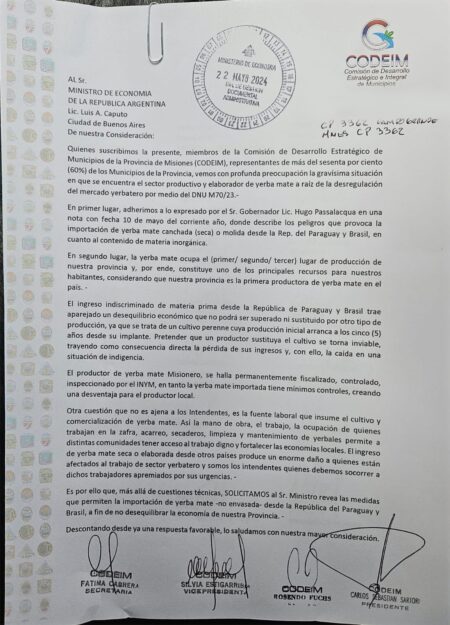 La Codeim presentó al ministro Caputo un reclamo por la desregulación de la yerba mate imagen-25