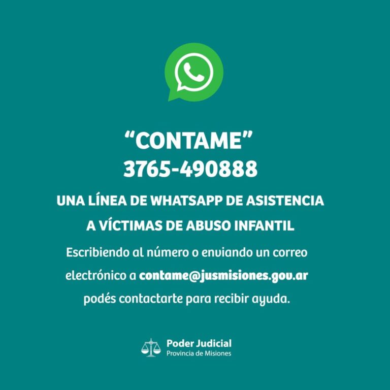 “Contame”: una línea de WhatsApp de asistencia a víctimas de abuso infantil imagen-1