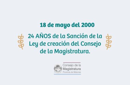 Se cumplen 24 años de la sanción de la Ley de creación del Consejo de la Magistratura de Misiones Se cumplen 24 años de la sanción de la Ley de creación del Consejo de la Magistratura de Misiones imagen-8