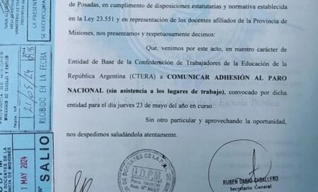 Udpm adhiere al paro nacional convocado por Ctera para el jueves 23 imagen-4