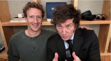 Javier Milei cerró la gira por EEUU con un encuentro con Mark Zuckerberg imagen-2