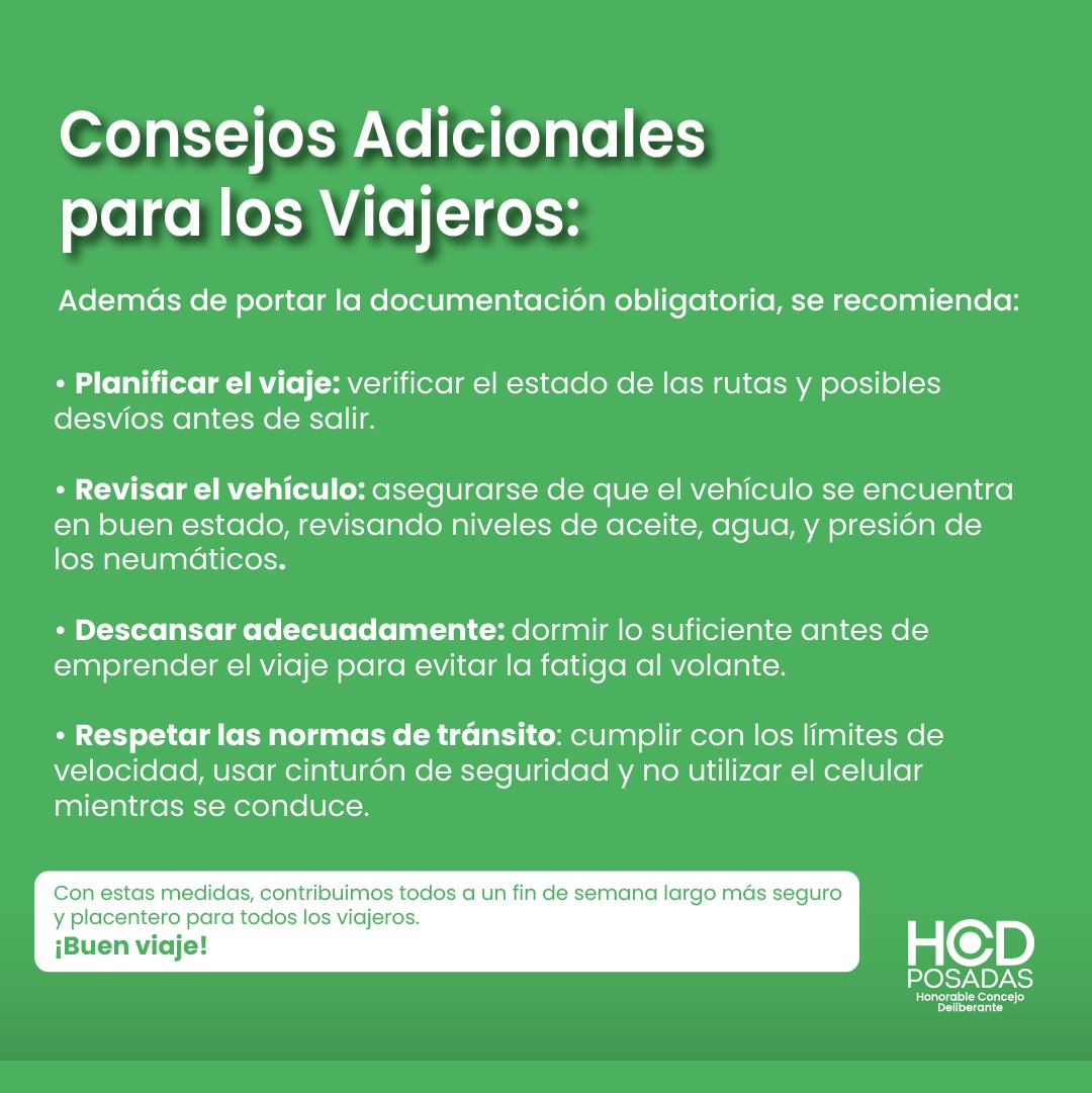 Conducción segura: se recuerdan los documentos obligatorios y consejos para viajeros durante el fin de semana largo imagen-6