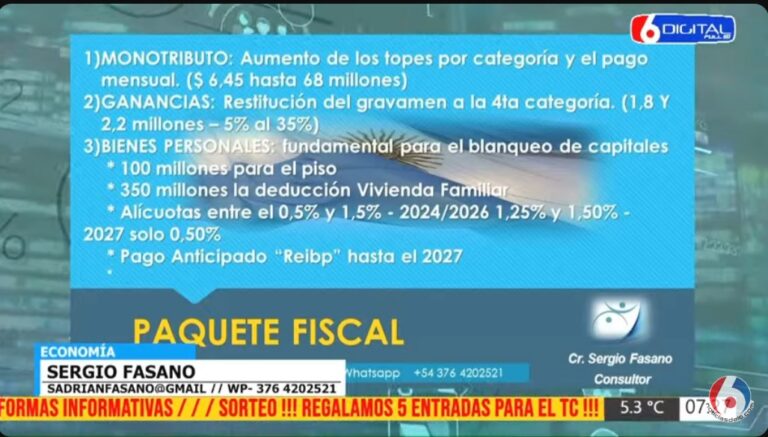 Paquete fiscal: la principal modificación tiene que ver con el monotributo imagen-5