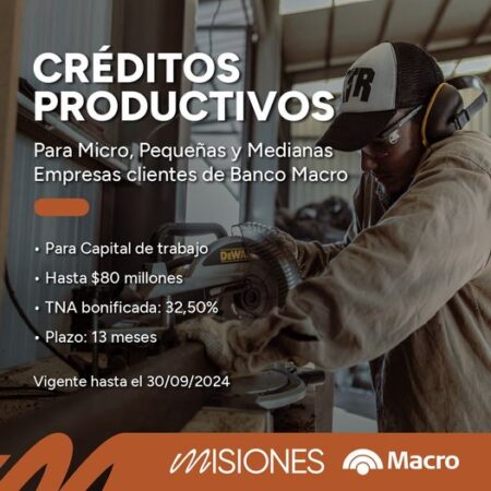 Alta demanda de créditos de financiamiento productivo de Banco Macro en julio con tasa bonificada por la Provincia imagen-1