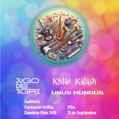 Ritmos vibrantes para recibir la primavera: Jugo de Tigre, Unus Mundus y Khlav Kalash en el Auditorio de la Fundación Grillos imagen-2
