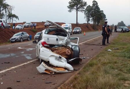 Dos de Mayo: colisión vehicular en la ruta 14 dejó dos heridos imagen-10