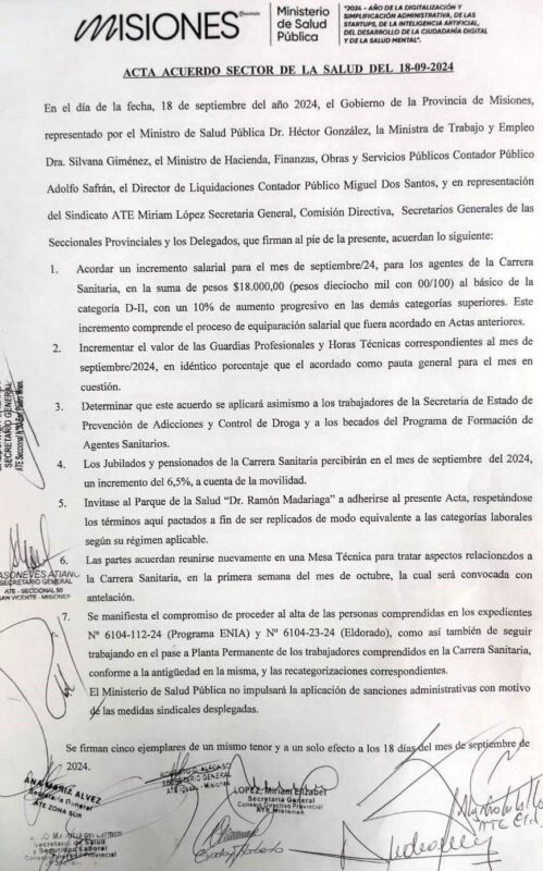 El Gobierno Provincial acordó incremento salarial para agentes de salud con los gremios ATE y Upcn imagen-6