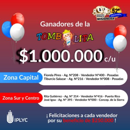 Ganadores de tickets no premiados por Sorteo Aniversario de la Quiniela y la Poceada imagen-5