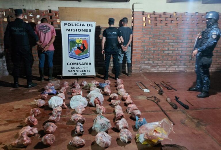 Dos hermanos arrestados por robar y faenar un animal vacuno: Secuestran 130 kilos de carne imagen-7