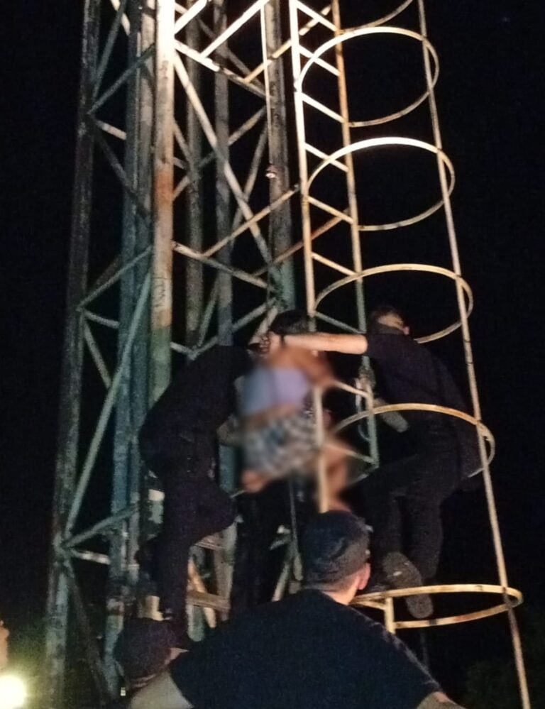 Adolescente se subió a una torre de 5 metros y se negaba a bajar, fue resguardada por la policía imagen-40