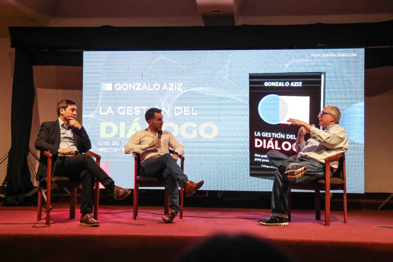 En la presentación del libro de Gonzalo Aziz, el gobernador Passalacqua subrayó el valor del diálogo como pilar social imagen-3