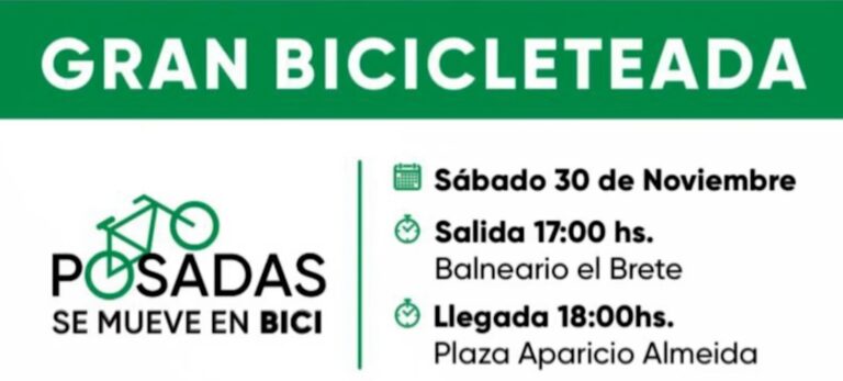 Gran Bicicleteada solidaria, este sábado 30 con "Posadas se mueve en Bici" imagen-7