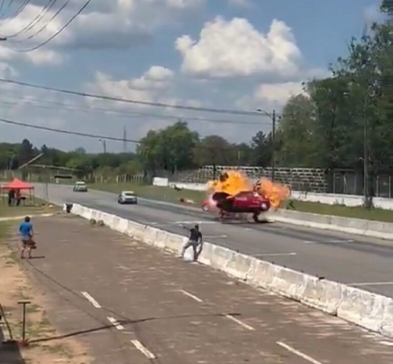 Impactante accidente en Capiatá: Tremenda colisión en el autódromo Rubén Dumot dejó varios heridos imagen-37