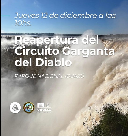 Este jueves estará abierto nuevamente al público el circuito de la Garganta del Diablo imagen-2