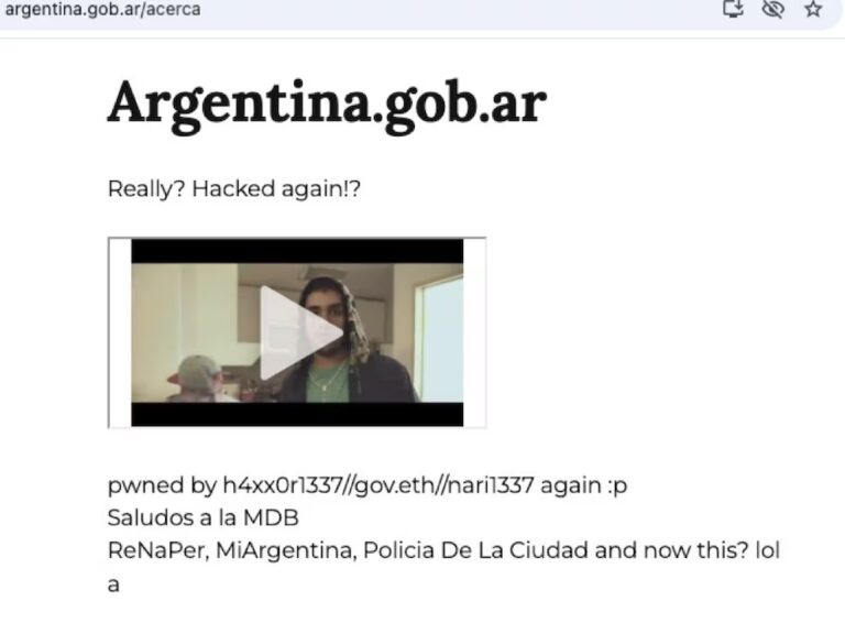 El Gobierno confirmó el hackeo de su sitio oficial y cuestionaron la falta de inversión en ciberseguridad imagen-24