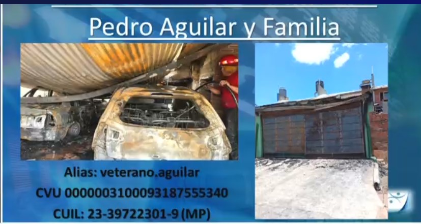 Realizan colecta para el ex combatiente que resultó con quemaduras tras explotar una garrafa en el incendio de su vivienda en la Chacra 114 de Posadas imagen-2