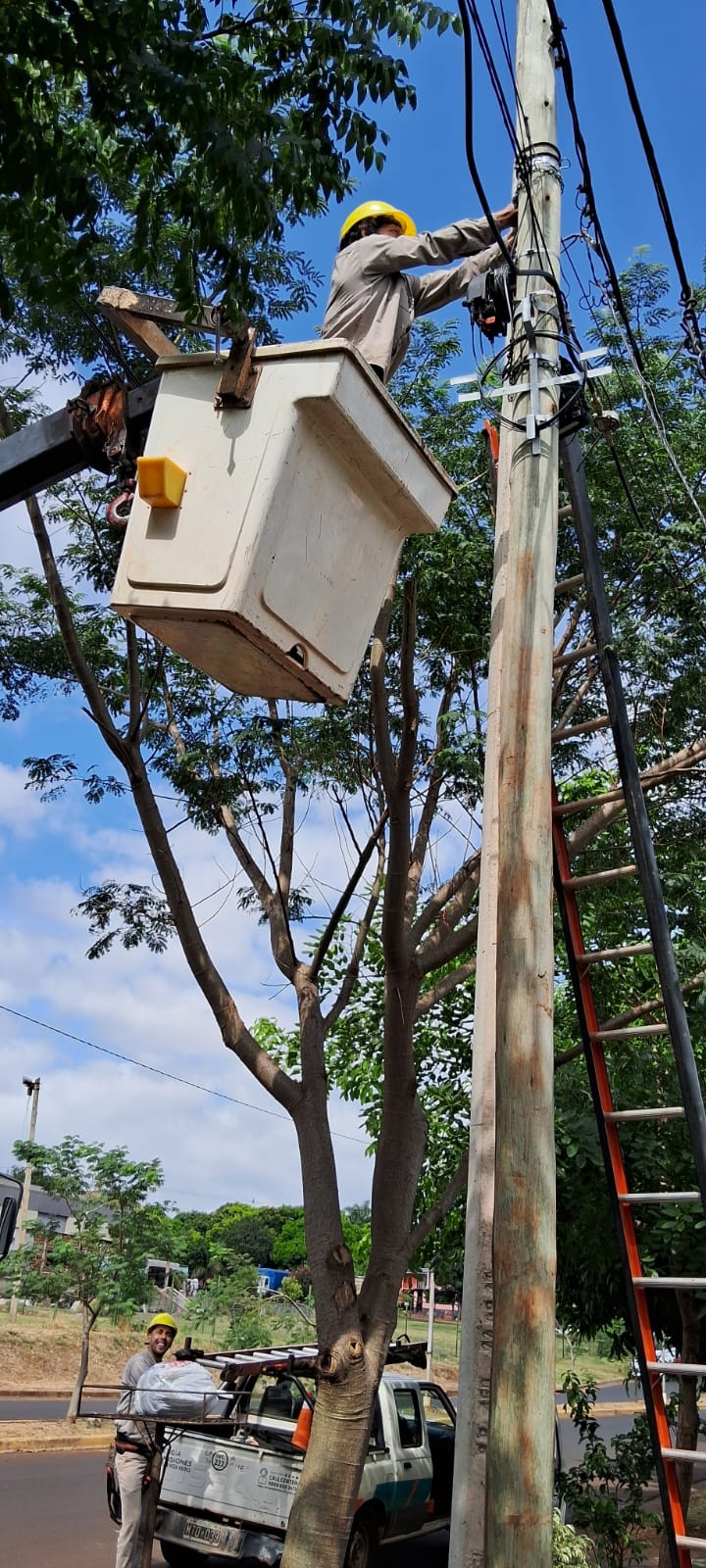 Continúan reemplazando postes afectados por el fuerte vendaval del fin de semana en algunas zonas de la provincia imagen-2