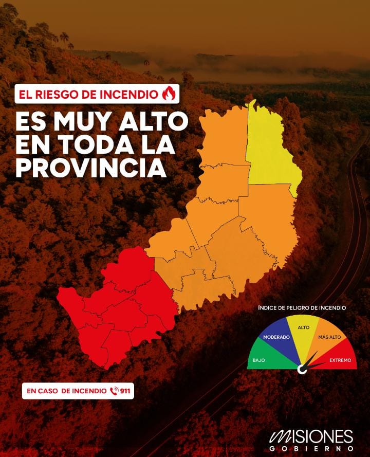 Con el índice de peligro de incendios como herramienta clave, Misiones sigue trabajando en la prevención para enfrentar la emergencia ígnea imagen-9