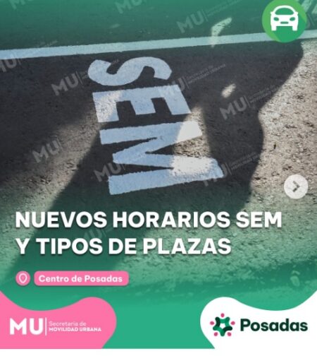 Este martes, actualiza sus tarifas el Sistema de Estacionamiento Medido de Posadas imagen-2