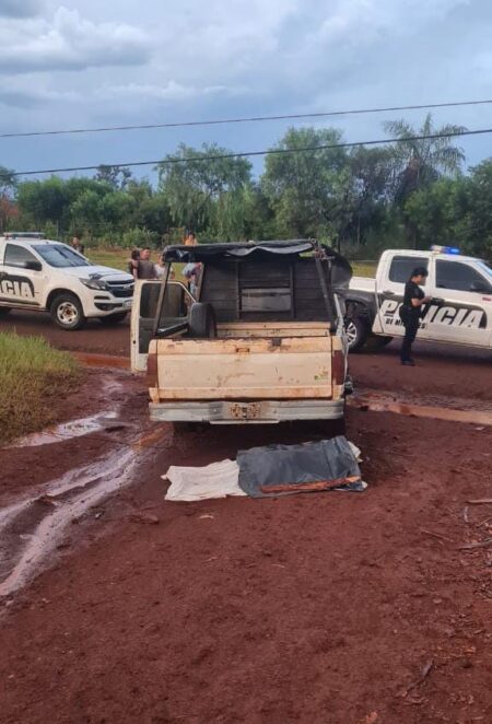 En medio de la tormenta, cayó un poste sobre una camioneta y falleció un hombre imagen-2