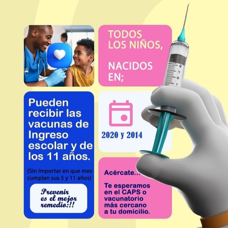 Recomiendan aplicar los refuerzos de las vacunas de ingreso escolar imagen-7