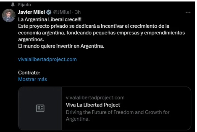 El presidente Milei promocionó una criptomoneda en sus redes sociales y tras las críticas salió a explicar imagen-2