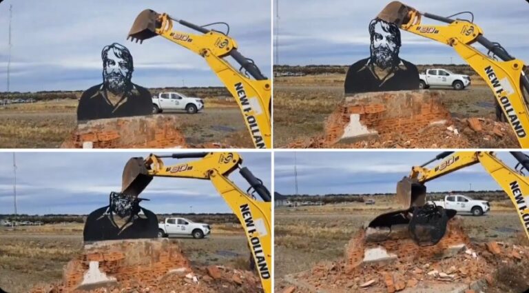 Generalizado repudio al derribo del monumento de Osvaldo Bayer en Santa Cruz imagen-46