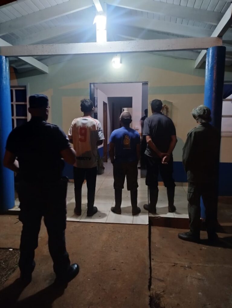 Atraparon a tres cazadores, armados y con un oso melero faenado imagen-21