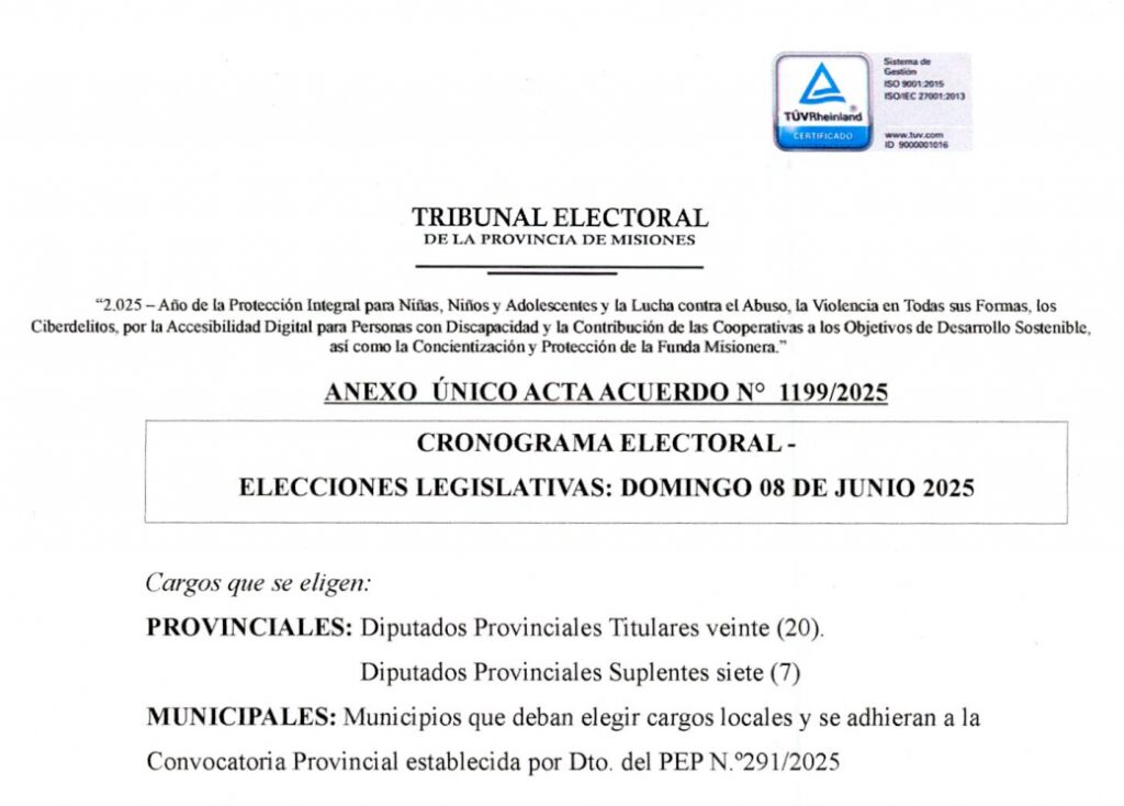 Elecciones Legislativas Provinciales 2025: así es el cronograma electoral imagen-2