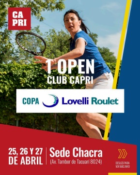 Tenis: el fin de semana se disputa el Open Club CAPRI 3 Tenis: el fin de semana se disputa el Open Club CAPRI imagen-2
