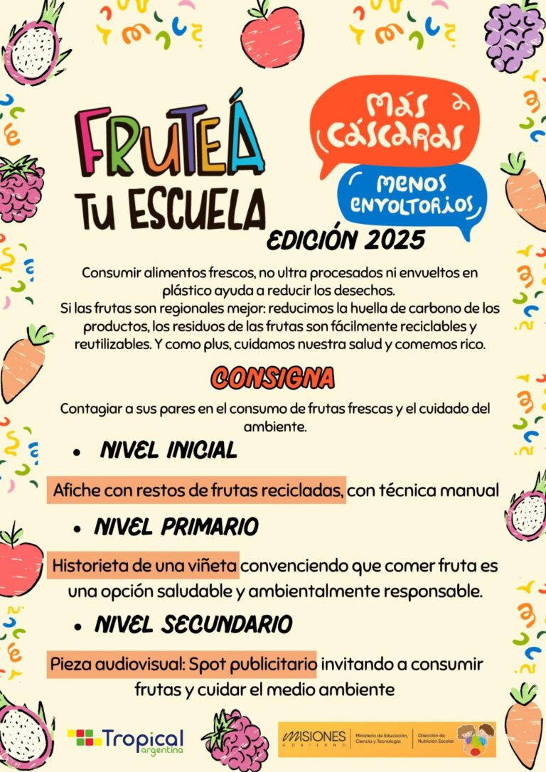 Las escuelas ya pueden inscribirse en Fruteá Tu Escuela: “Más cáscaras, menos envoltorios”: comer fruta para cuidar el ambiente imagen-15