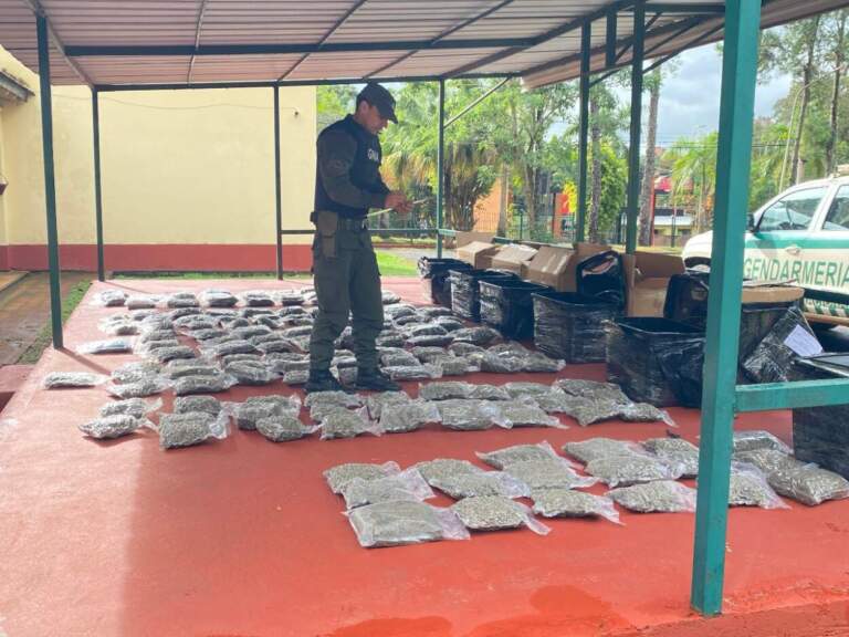 Gendarmería inspeccionó encomiendas y detectó 97 kilos de marihuana envasada al vacío imagen-40