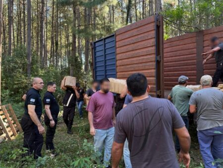 Arrestos y toneladas de droga secuestradas por la Policía en un campamento narco en Montecarlo Arrestos y toneladas de droga secuestradas por la Policía en un campamento narco en Montecarlo imagen-5
