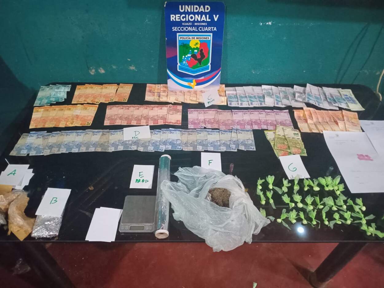 La Policía desarticuló dos narcokioscos en Puerto Iguazú: dos detenidos, 80 dosis de cocaína, pedra y marihuana incautadas imagen-8