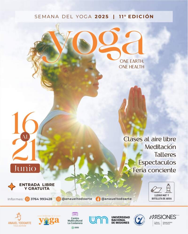 Semana del Yoga en Misiones: actividades abiertas en toda la provincia para celebrar una práctica reconocida por ley 9 Semana del Yoga en Misiones: actividades abiertas en toda la provincia para celebrar una práctica reconocida por ley imagen-8